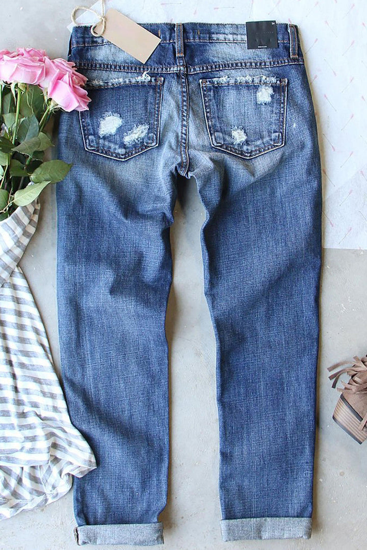 Stilla | Flag Mid-rise Talje Straight Jeans