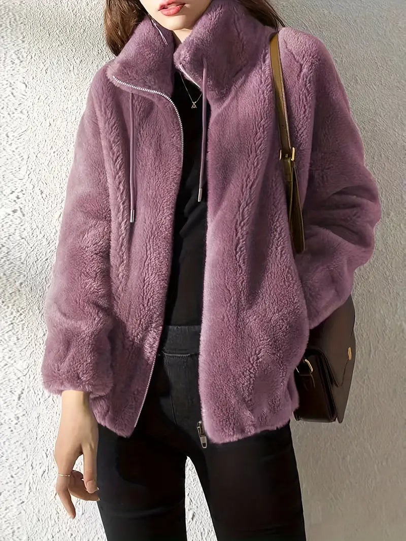 Stilla | Komfortabel Lynlås Sweatshirt Med Snøre