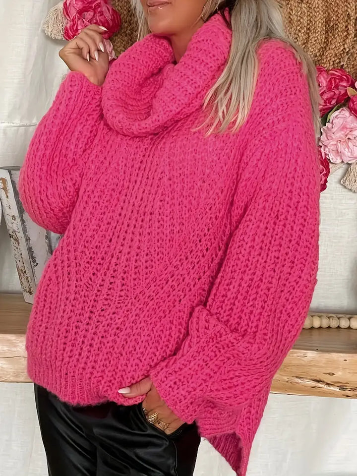 Stilla | Trøje Til Kvinder, Rib, Strikket Turtleneck, Løs Pasform,