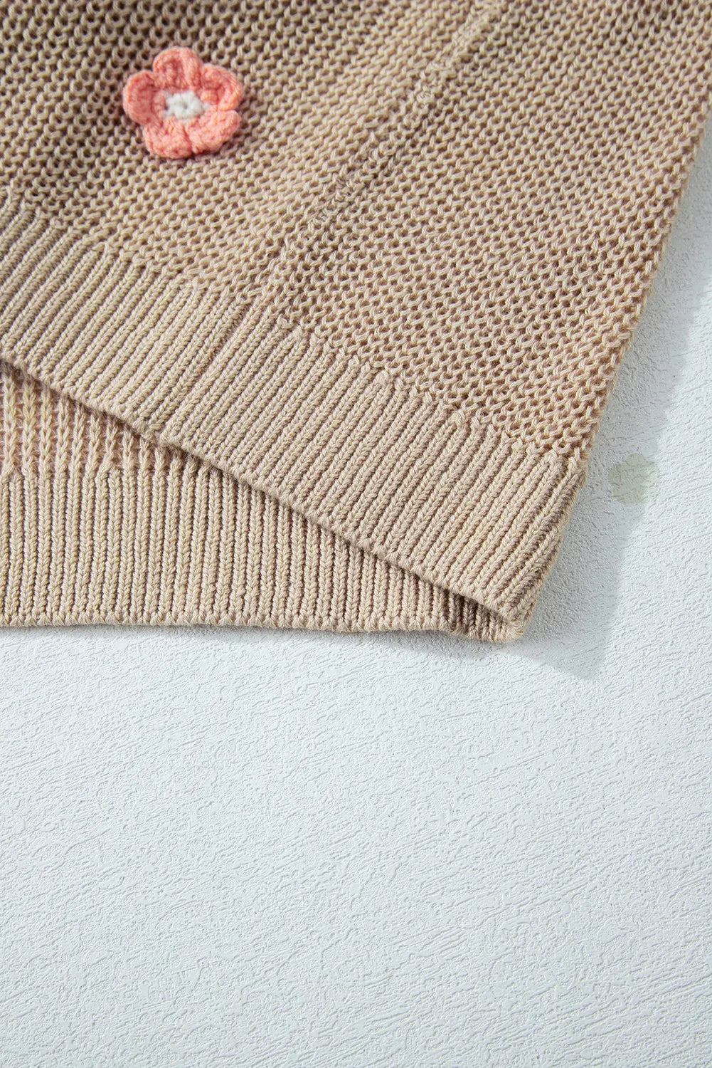 Stilla | Pullover med lange ærmer og rundt blomsterkrave