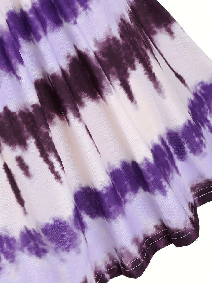 Stilla | Kjole Med Tie Dye Print