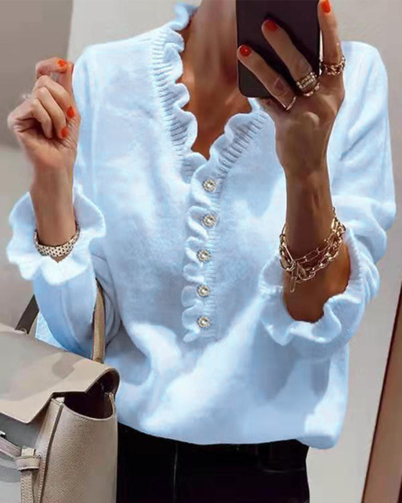 Stilla | Elegant Pullover Med Rüschen