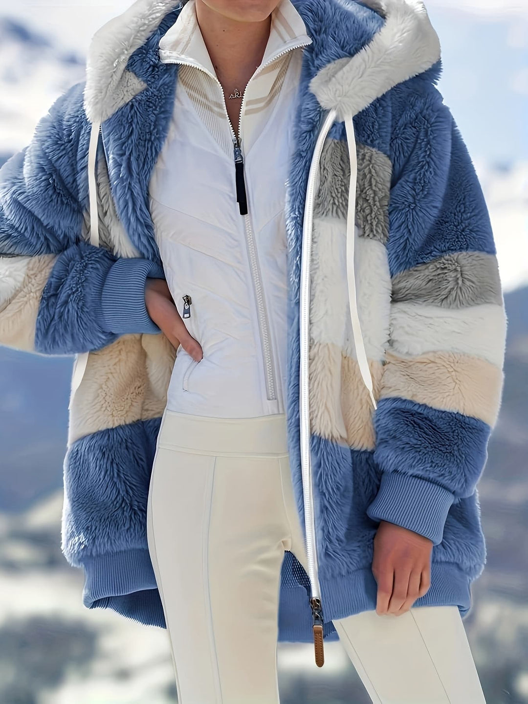Stilla | Fuzzy jakke til kolde dage