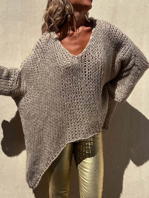 Stilla | Stribet Strikpullover Med Bred Kant