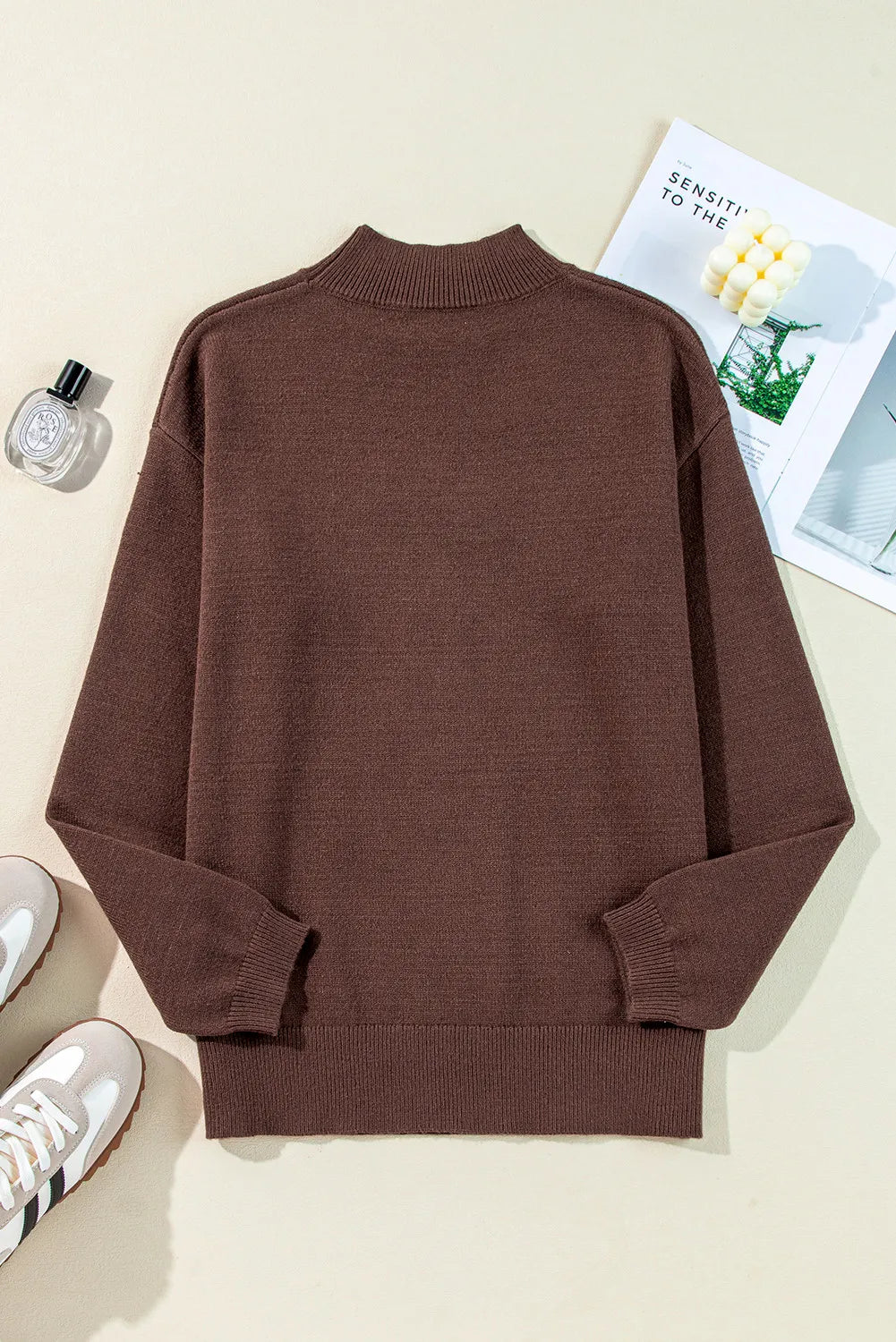 Stilla | Pullover med lange ærmer og høj krave og støvler