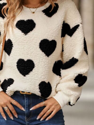 Stilla | Cozy Strik Sweater med Hjerte Mønster til Vinter Elegance
