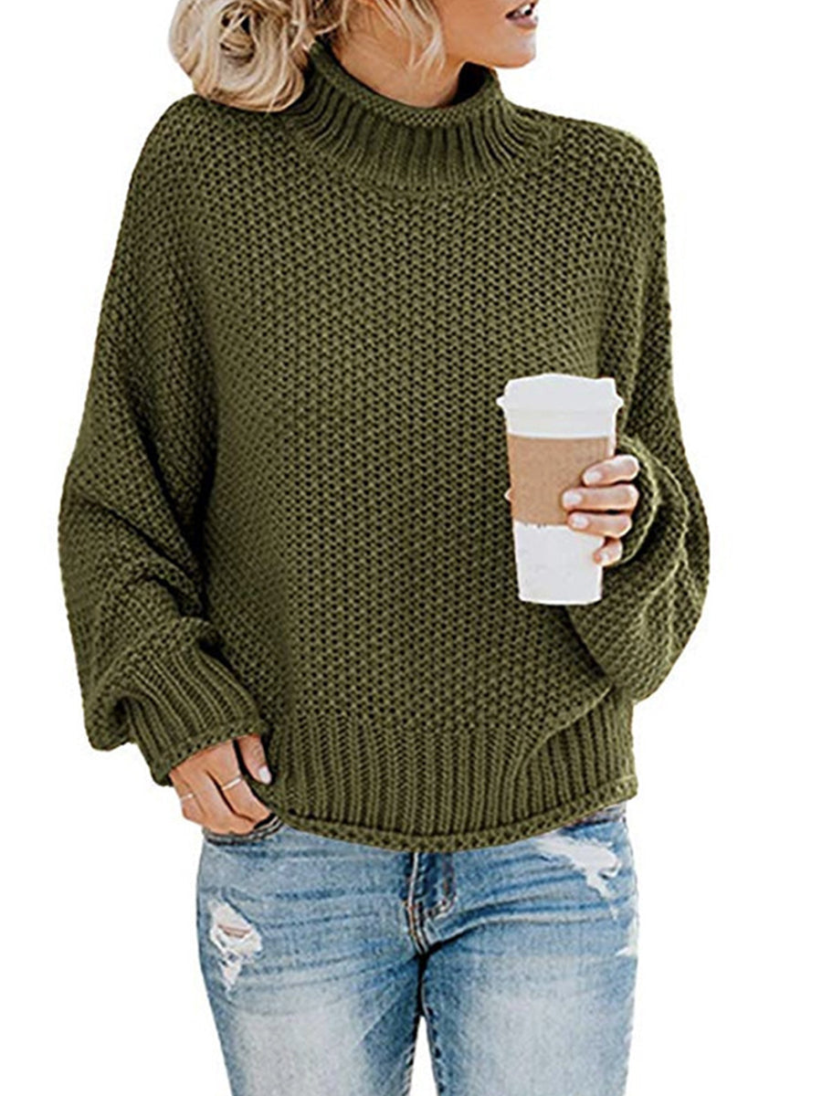 Stilla | Pullover med rullekrave og faldende skuldre
