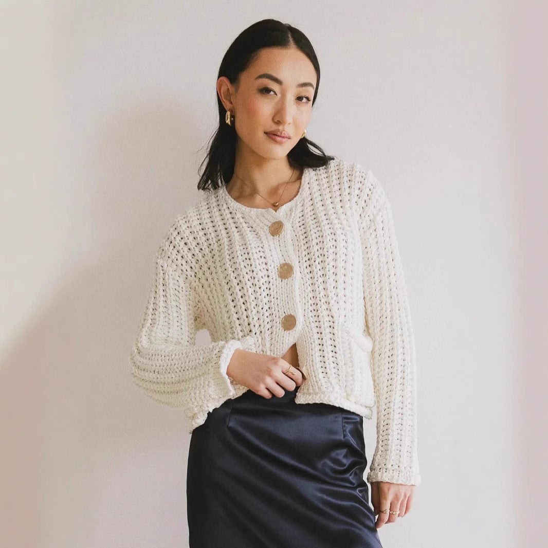 Stilla | Cozy Chic Kvinders Cardigan med Knapper og Lommer