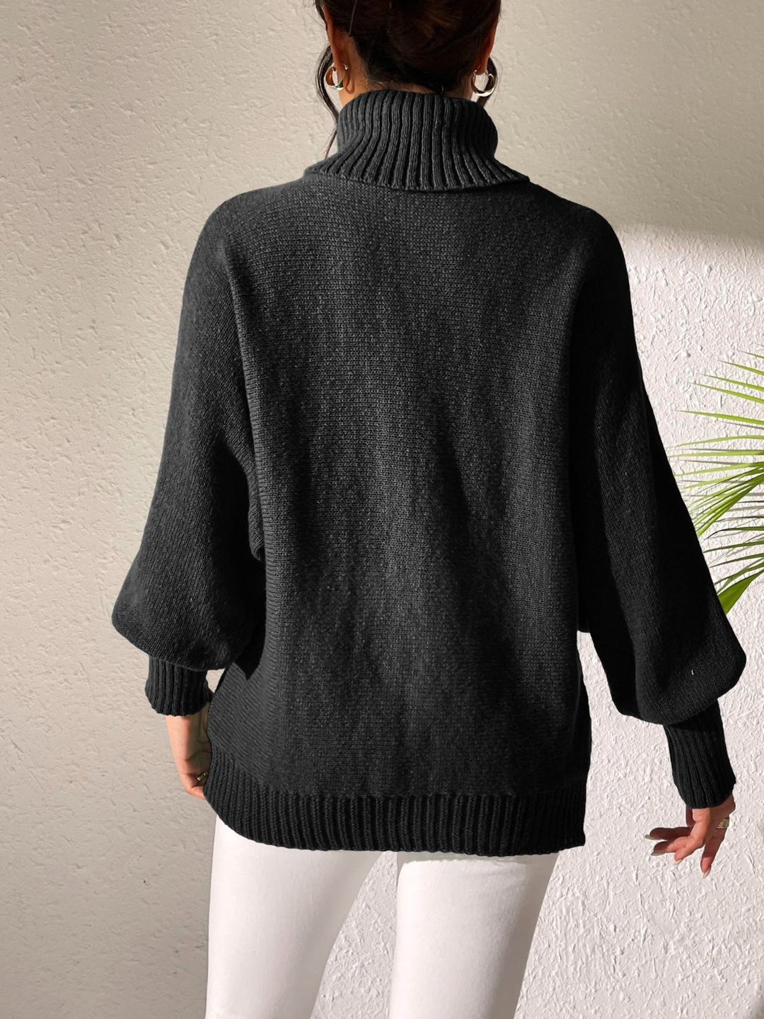 Stilla | Hjerte Rullekravebluse Med Lange Ærmer