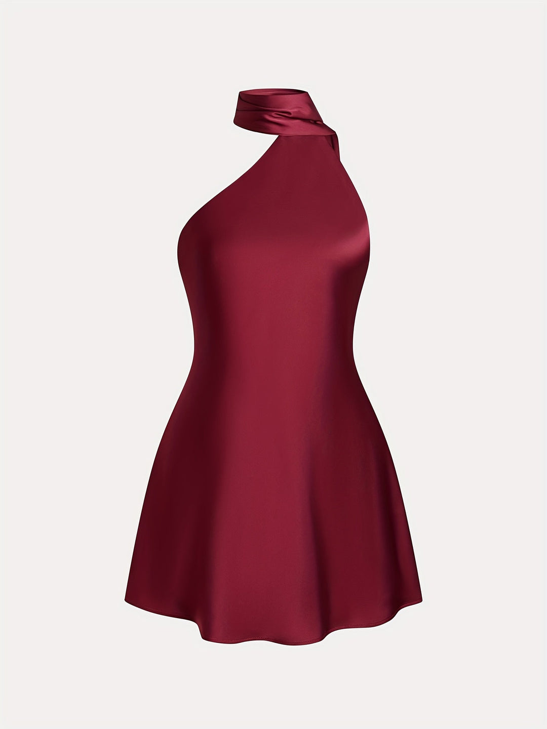 Stilla | Satin Kjole Til Kvinder Ensfarvet Mini Bandeau Kjole Til Fest