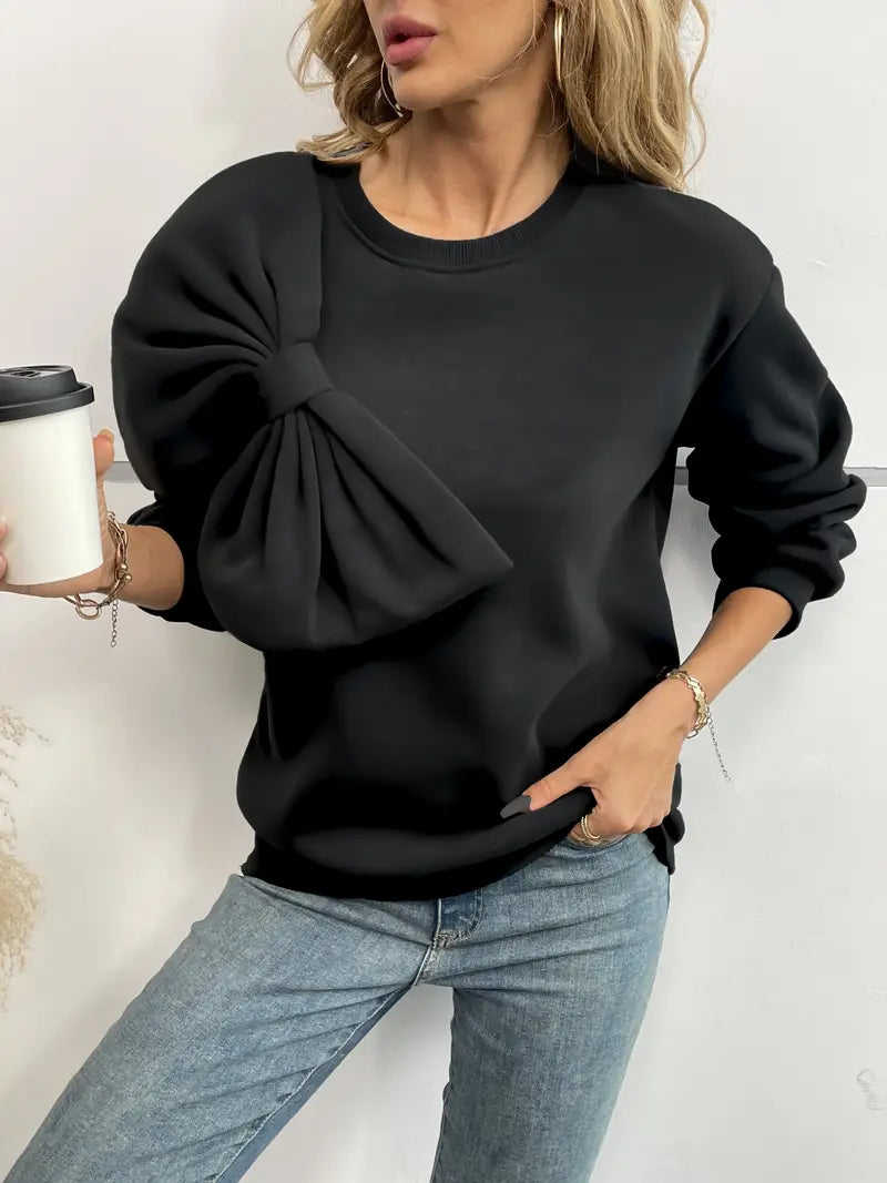 Stilla | Overdimensionerede bomulds sweater med knude