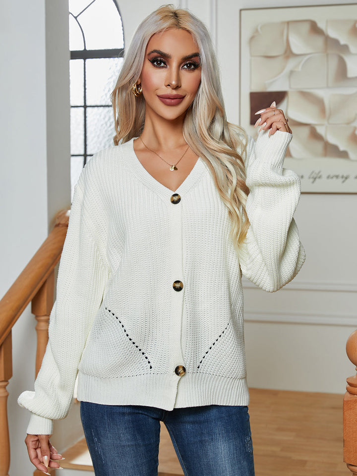 Stilla | Up V-hals langærmet cardigan