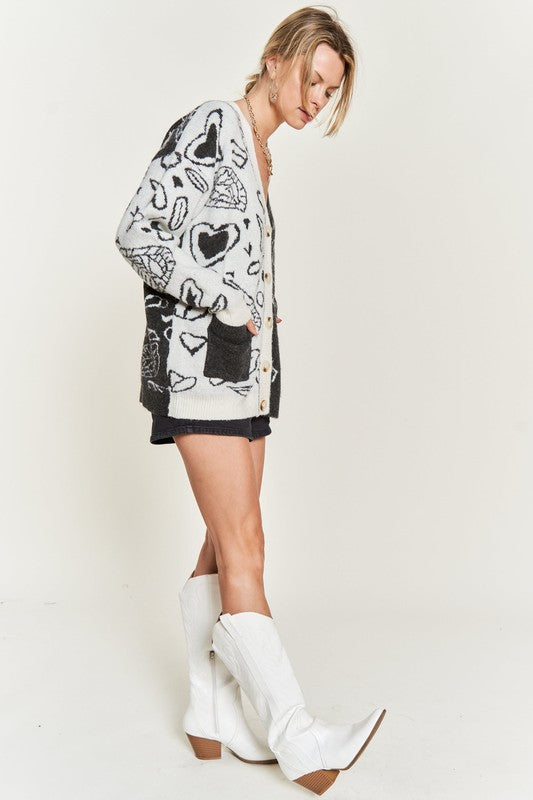 Stilla | Paisley Farveblok Cardigan
