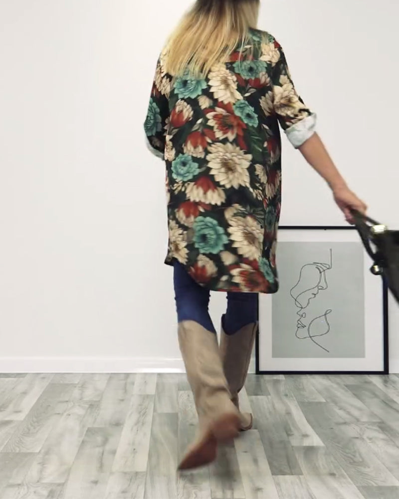 Stilla | Patchwork Skjorte med Leopardmønster