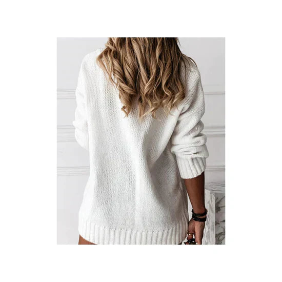 Stilla | Pullover med ribbet V-hals