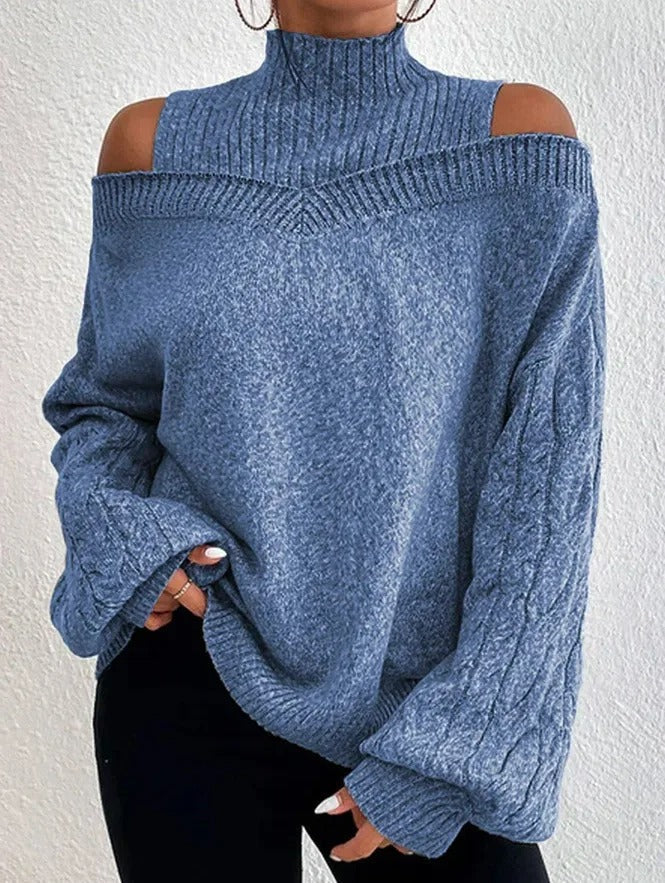 Stilla | Striktrøje Med Off-Shoulder Ærmer Til Damer