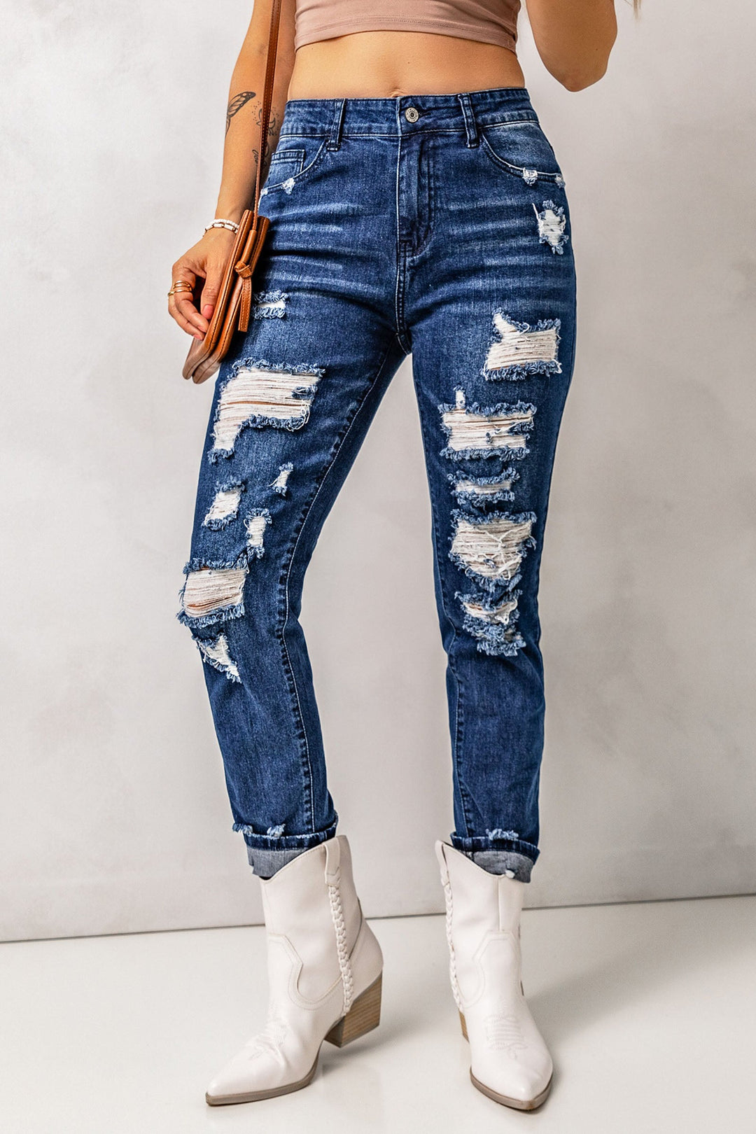 Stilla | Slidte Høj Talje Jeans Med Lommer