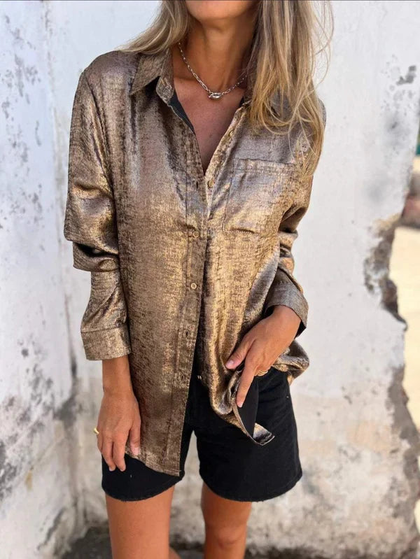 Stilla | Skjorte bluse Wildleder Optik