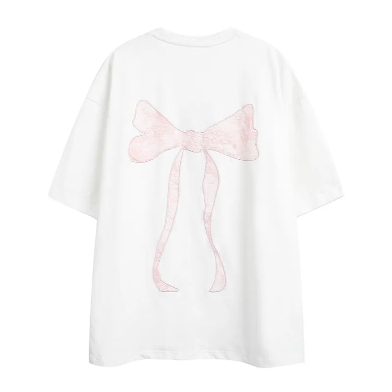 Stilla | T-Shirt Oversize med broderet knude