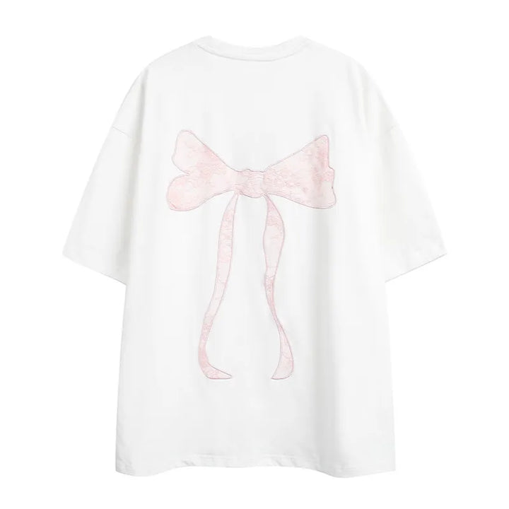 Stilla | T-Shirt Oversize med broderet knude