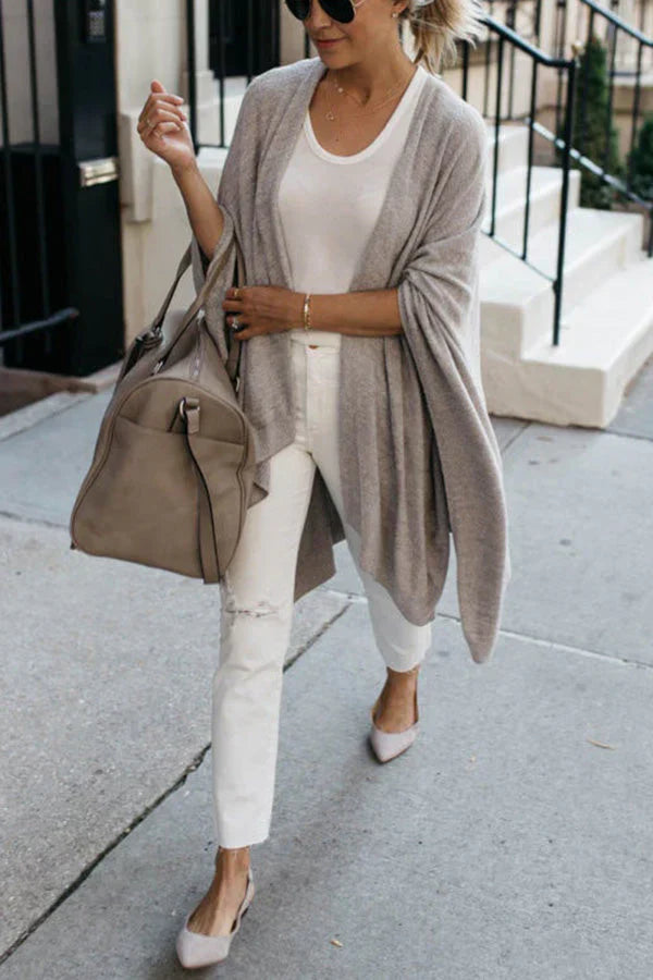 Stilla | Lässig Åben Strikcardigan Til Et Let Look