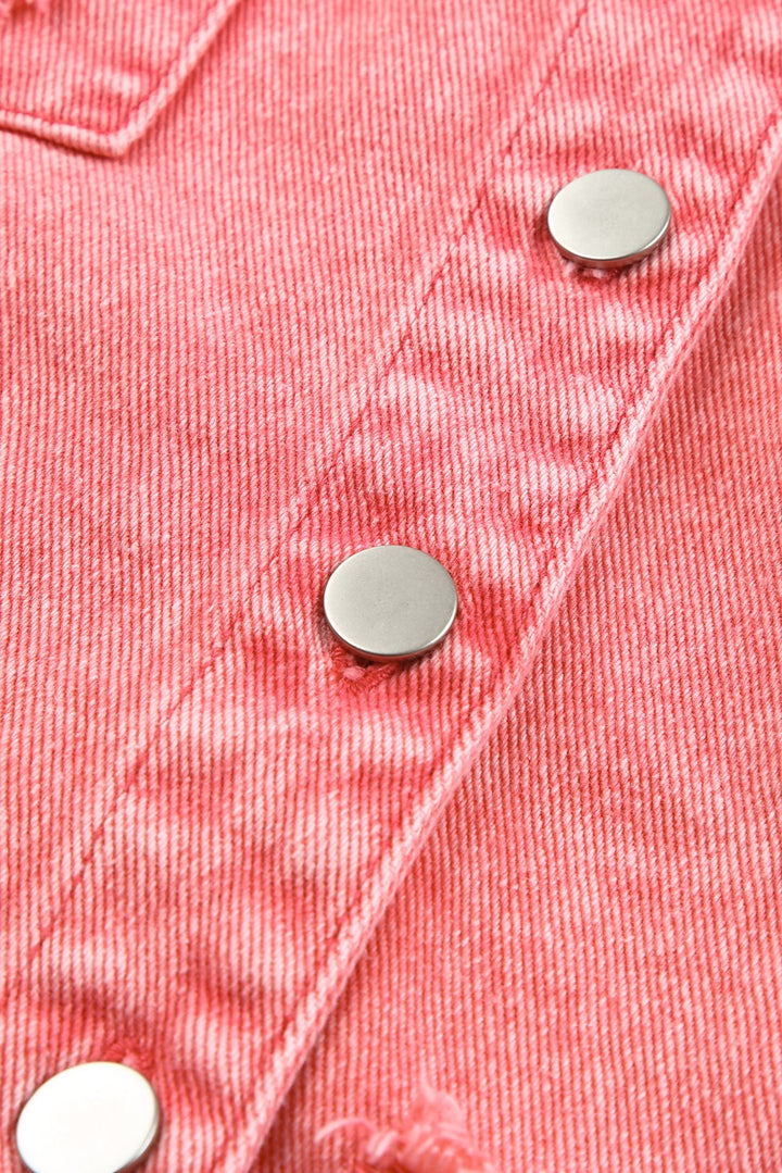 Stilla | Knap-Op Raw Hem Denim Jacket