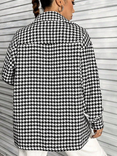 Stilla | Knapjakke Med Lange Ærmer Houndstooth