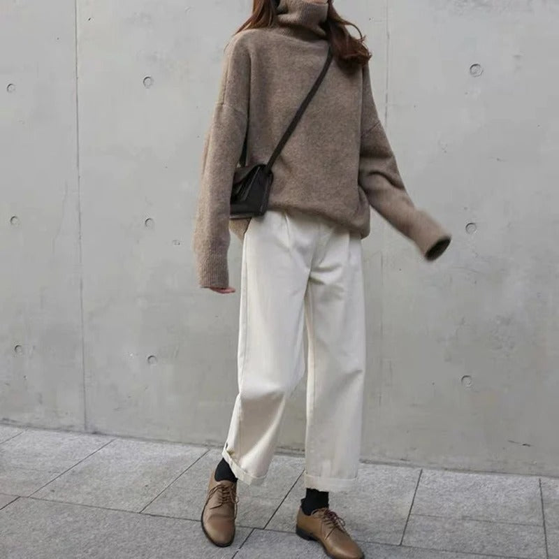 Stilla | Blød højhalset sweater