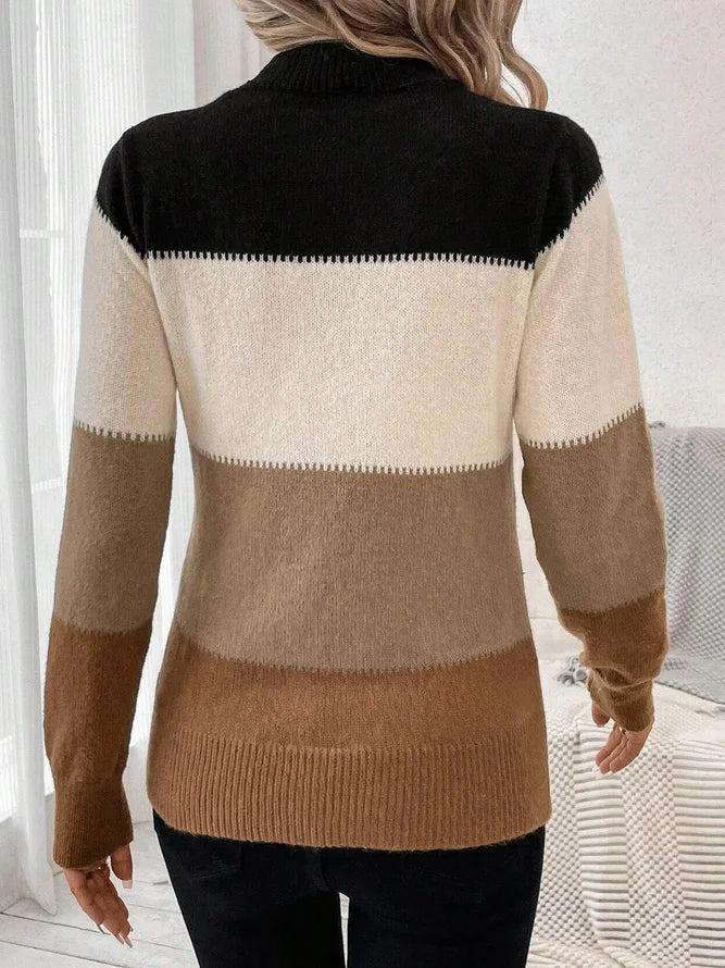 Stilla | Beloved Langærmet Pullover Med Farveblokke