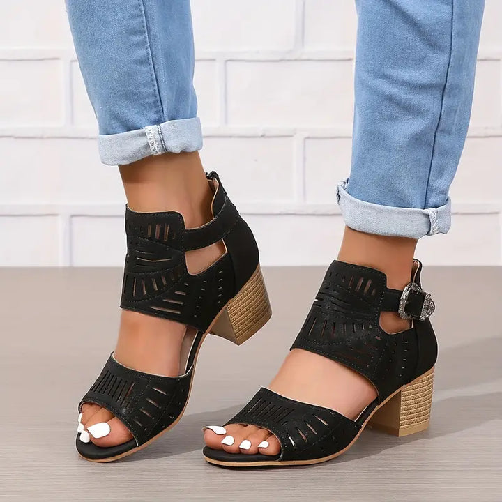 Stilla | Dame Sandaler Med Chunky Hæle Stil