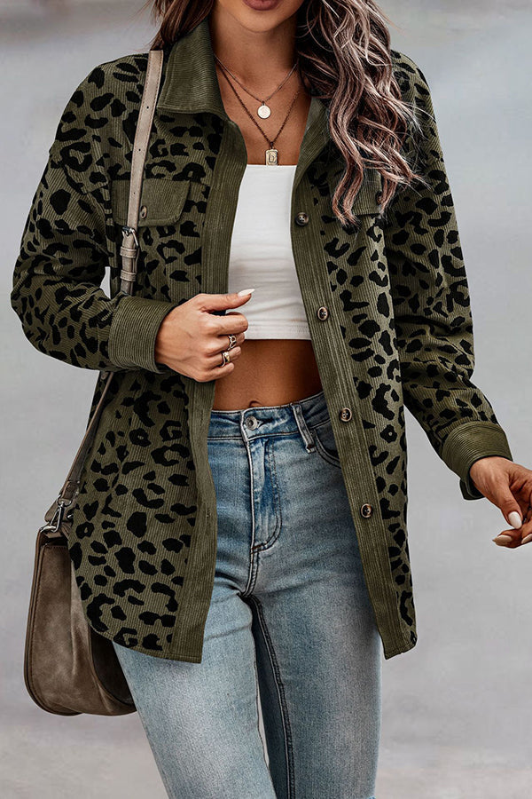 Stilla | No Limitations Lomme Leopard Corduroy Shacket