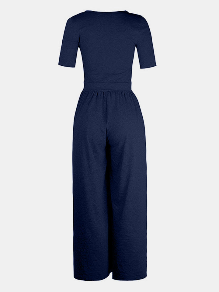Stilla | Neck Kortærmet Jumpsuit