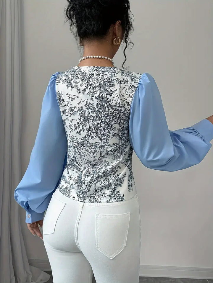 Stilla | Vintage Bomuldsbluse Med Puffærmer