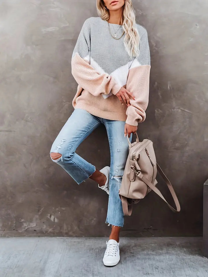 Stilla | Pullover med farveblokering