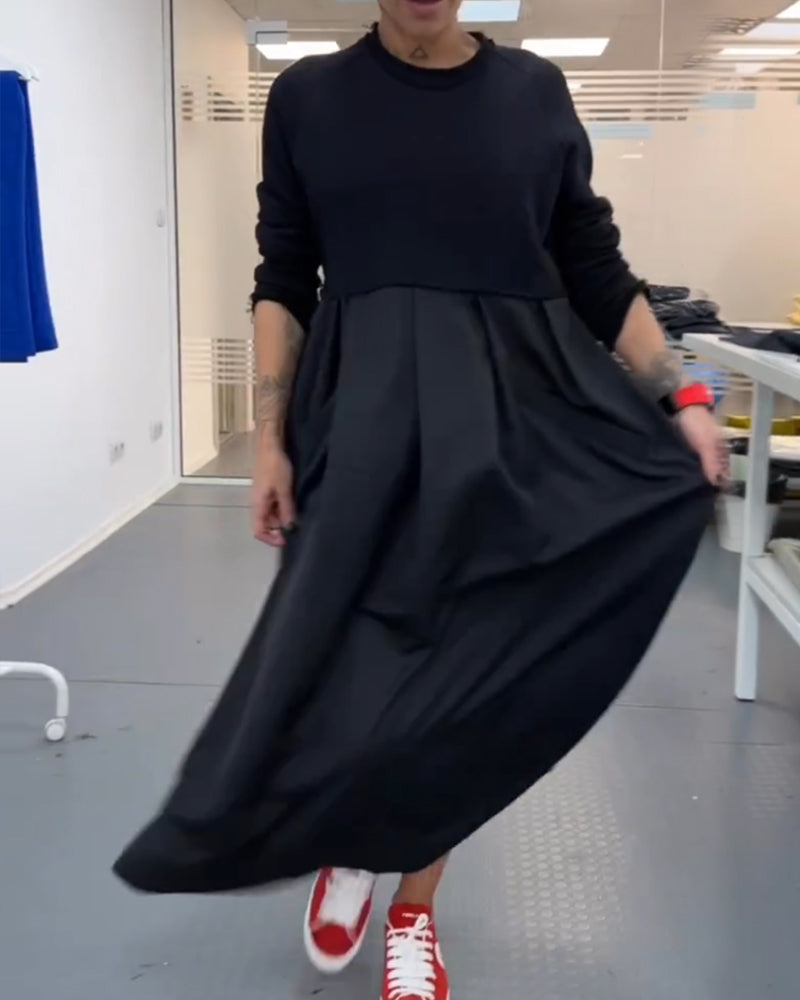 Stilla | Casual Poplin Kjole Med Brede Ærmer