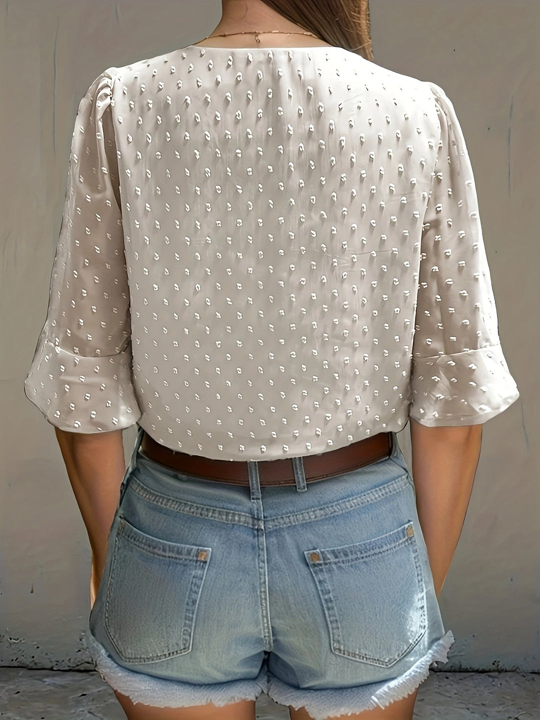 Stilla | Løs Chiffonbluse Med Lange Ærmer