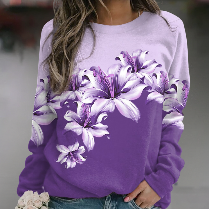 Stilla | Blomstret Sweatshirt til Kvinder