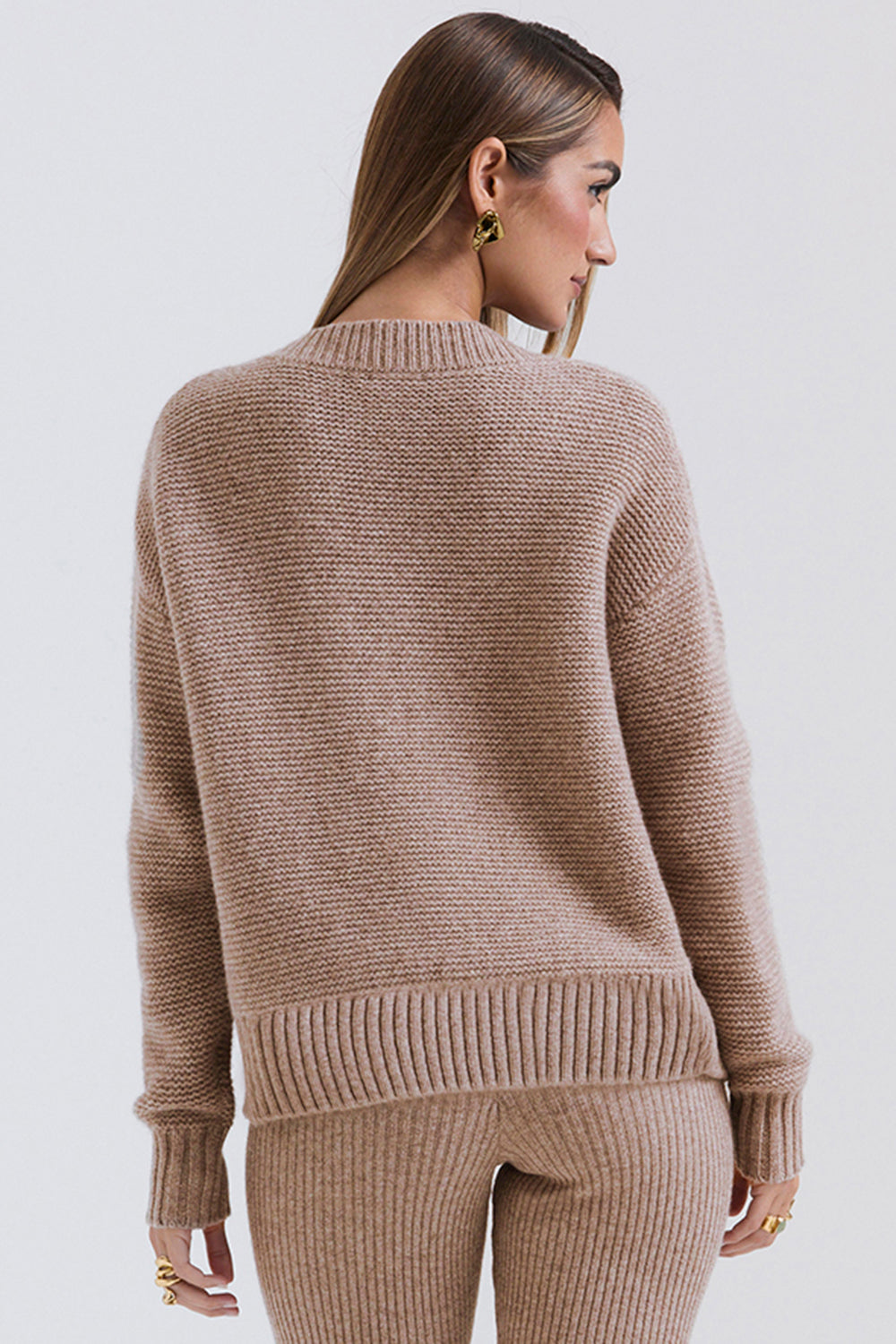 Stilla | Byg Grov Strikketrøje Af Naturlig Uld Med Bralette Og Leggings