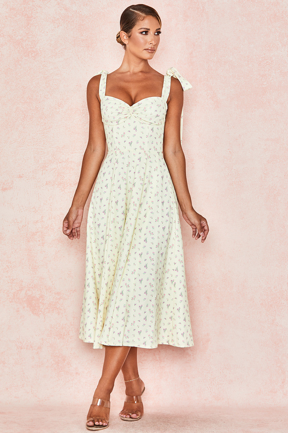 Stilla | Blomstret Midi Solkjole