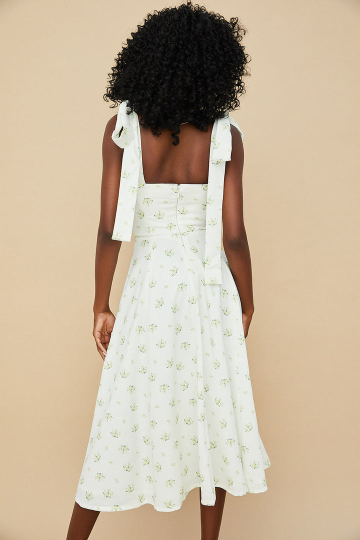 Stilla | Blomstret Midi Solkjole