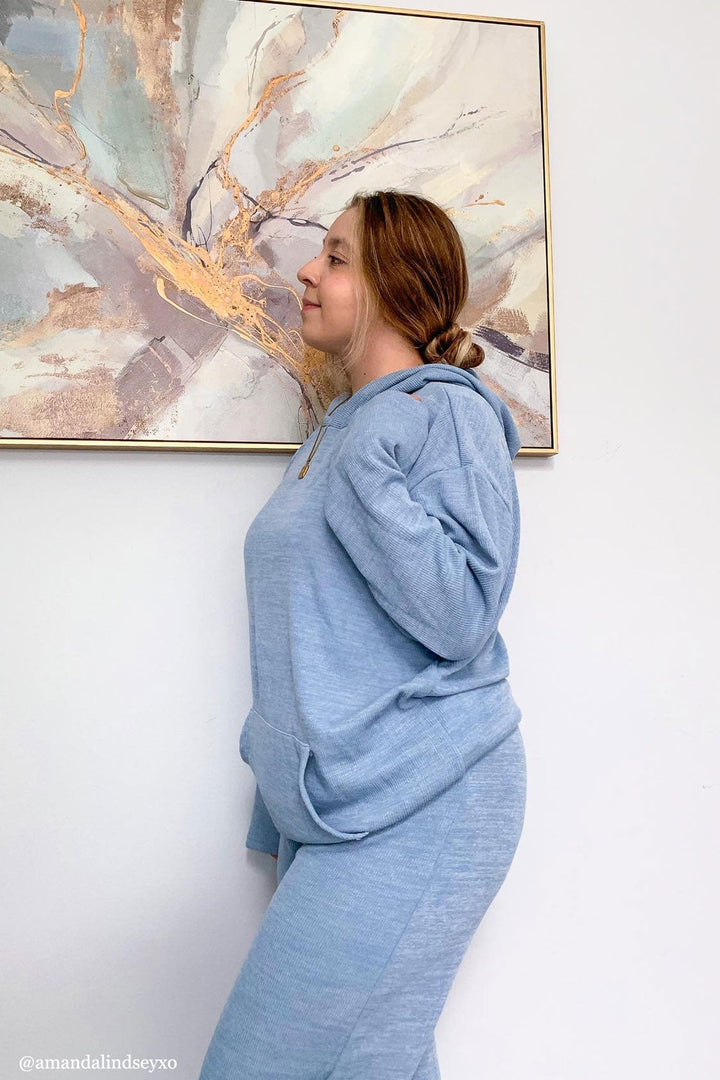 Stilla | Ensfarvet Hættepullover Bestående Af To Dele