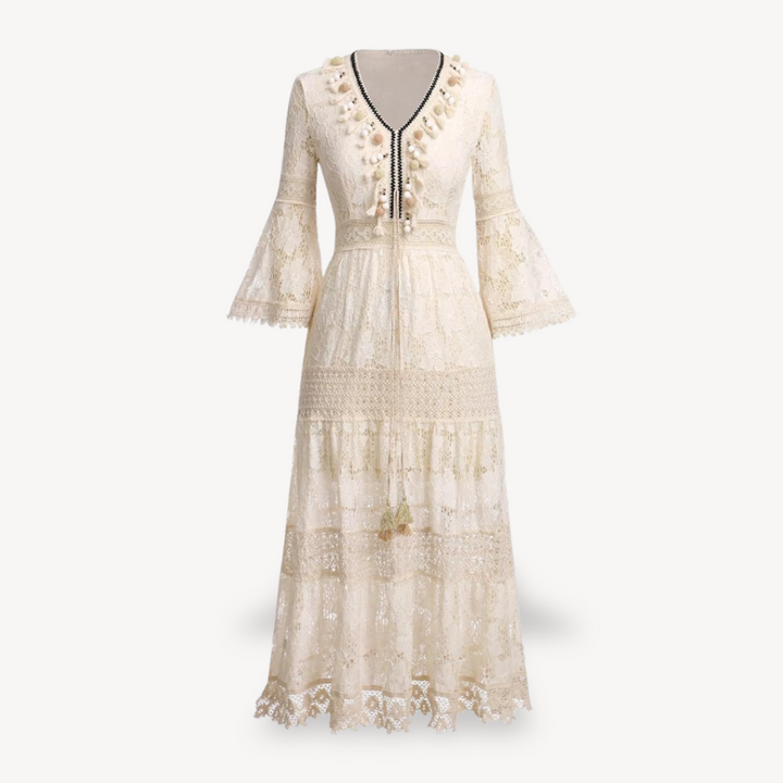Stilla | Kvinders Blonde Maxi Kjole Boho Chic