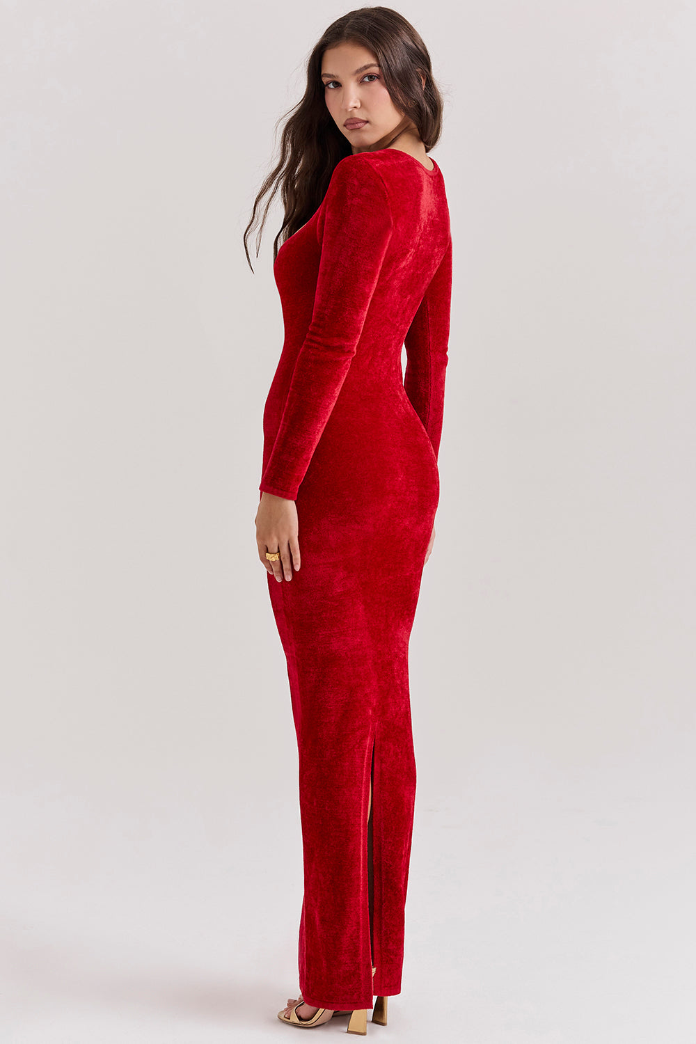 Stilla | Scarlet Chenille Sweetheart Kjole
