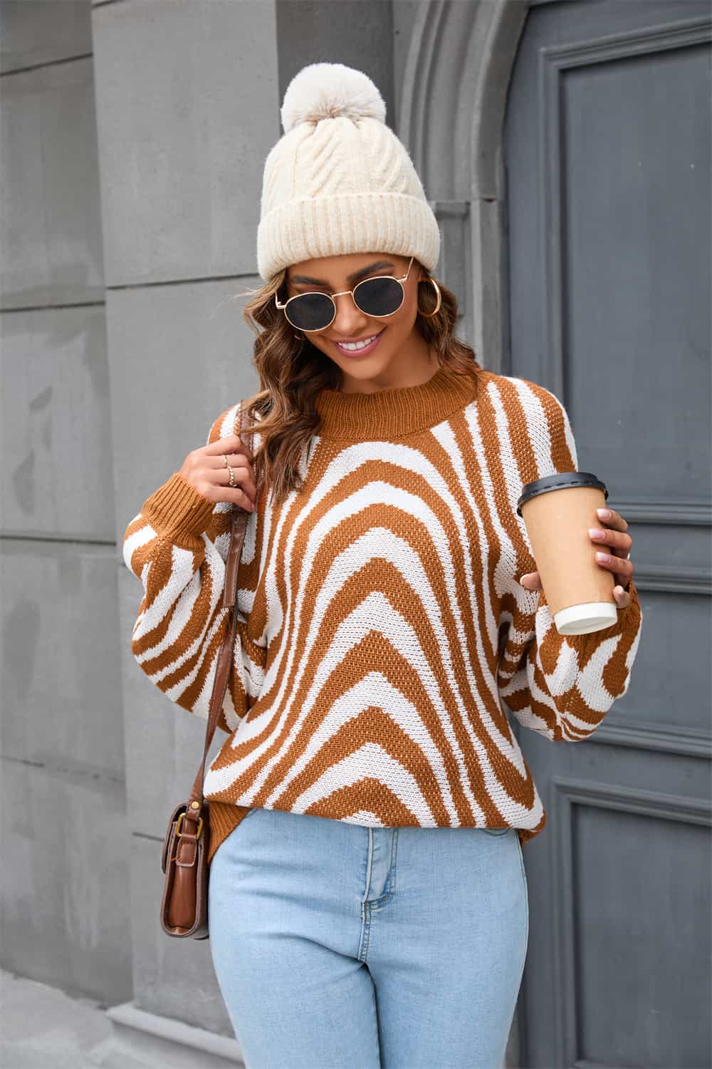 Stilla | Azure Rundhals Sweatshirt med tryk