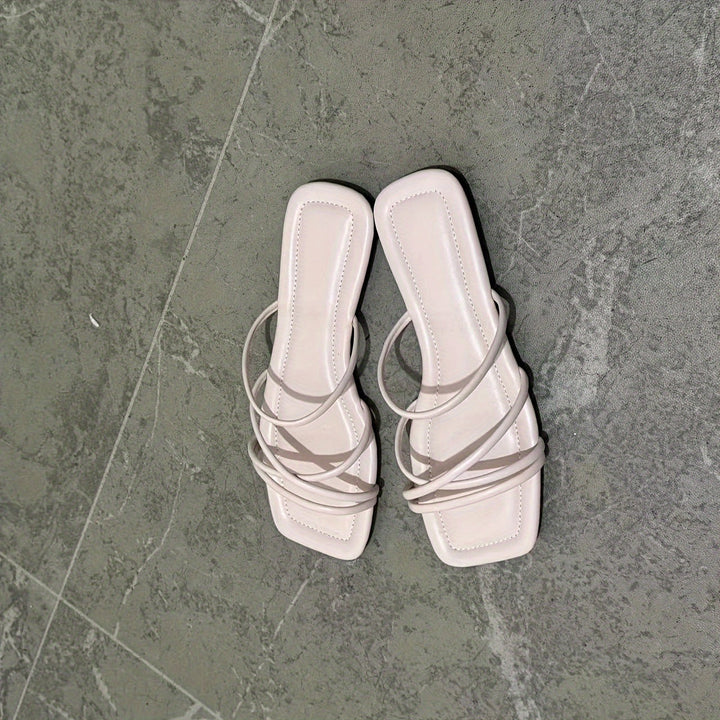 Stilla | Sandaletter Med Krydsrem, Slip on Sko Med Åben Tå