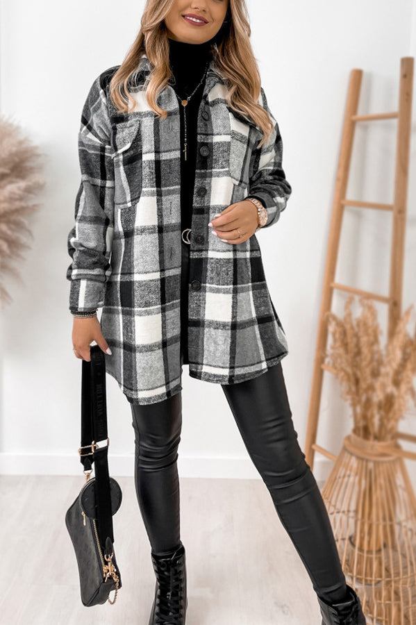 Stilla | Hold Dig Varm Pocketed Plaid Jakke