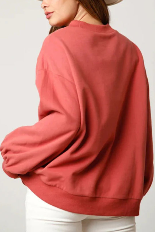 Stilla | Jule slik hus Paillet Casual Loose Sweatshirt