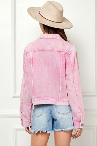 Stilla | Knapperop Crop Denim Jakke