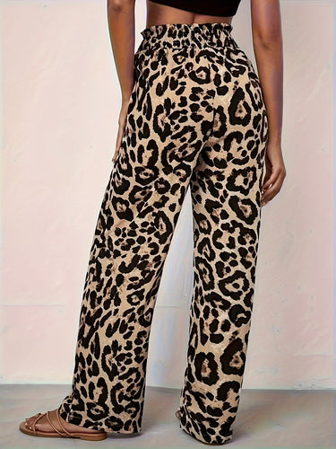 Stilla | Bukser Bred Trykt Leopard