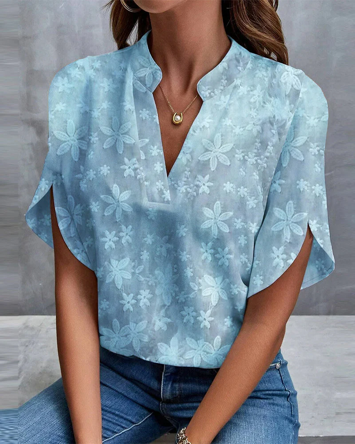 Stilla | Bluse Dame Blomster-Mønster